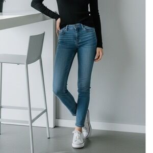 Athleta 16 Sculpting Fiber Jeans Blue Jeggings Mid Rise Skinny Fit‎ Women Size L